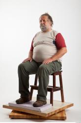 Whole Body Man Artistic poses White Casual Overweight Bearded